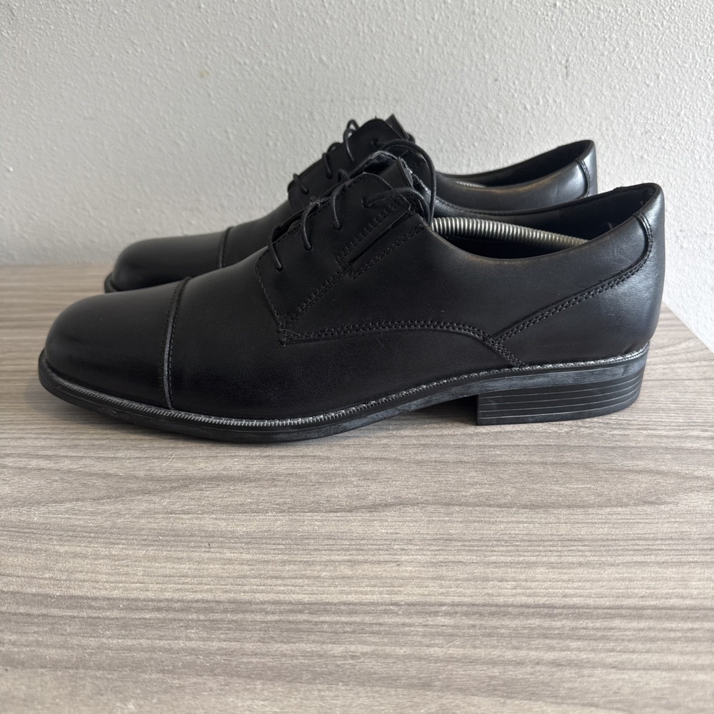 Bostonian Wenham Men's Cap Oxford Black Dress Shoes Sz 13